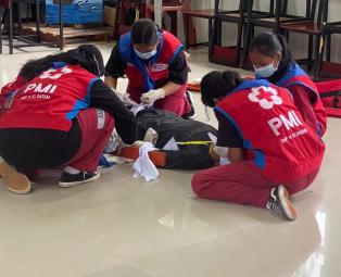 Tim PMR SMPN 53 Batam mengikuti perlombaan di BOSMABA MAN Batam 2023